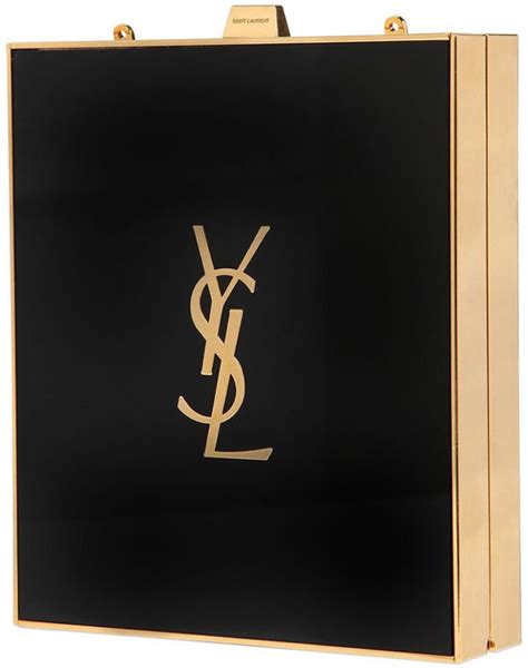 Saint Laurent Tuxedo Plexi Clutch Bag with Chain 